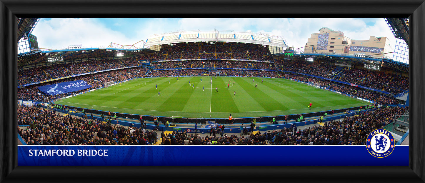 Chelsea Panoramic Stadium Framed Print - 30"