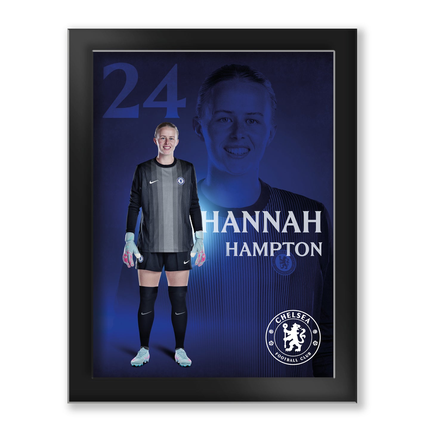Chelsea Hannah Hampton 2025-26 Tempered Glass Framed Print - 6 x 8