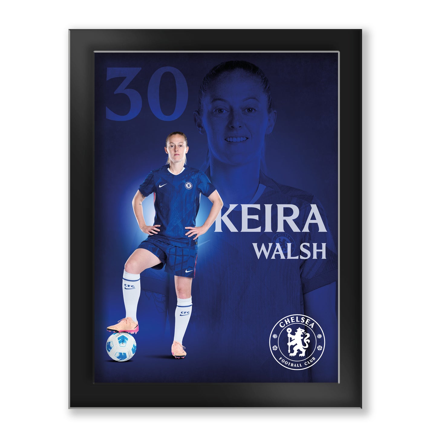 Chelsea Keira Walsh 2025-26 Tempered Glass Framed Print - 6 x 8