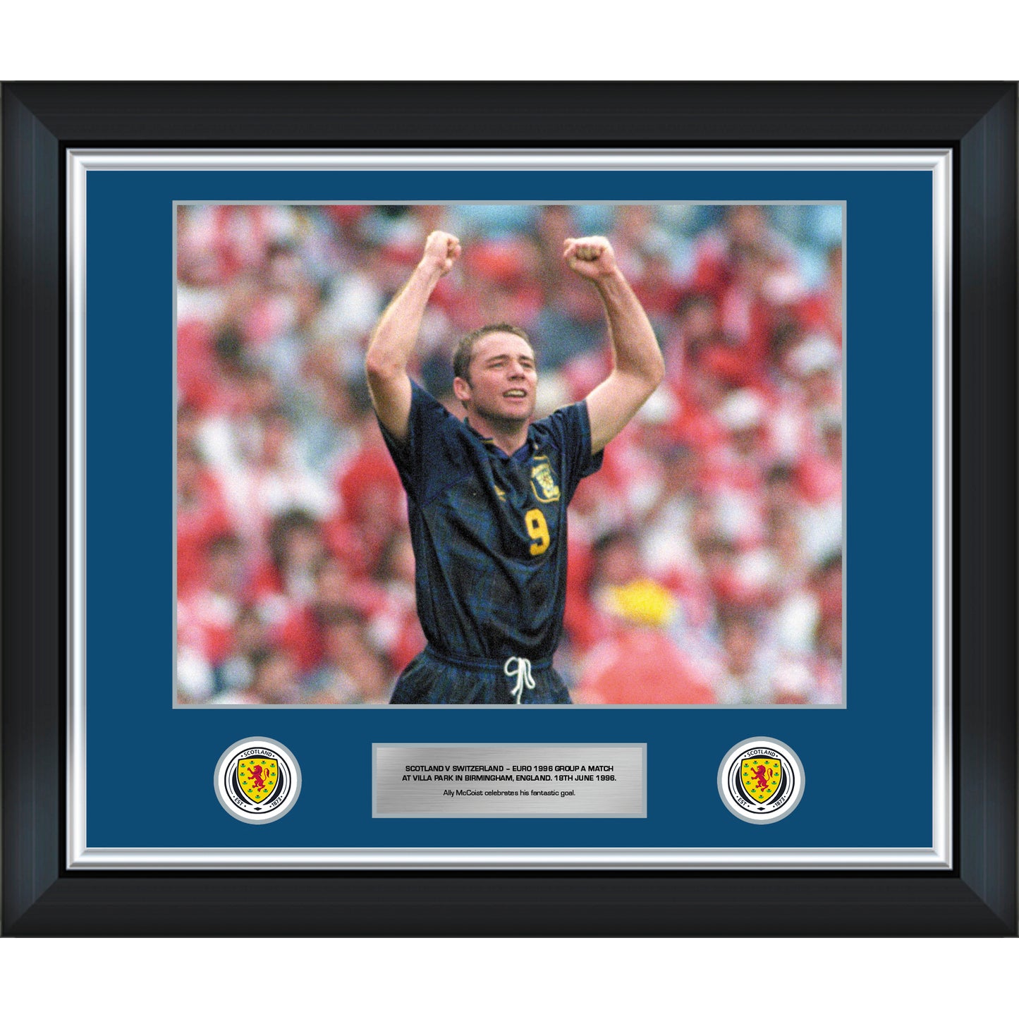 Ally McCoist 1996 Celebration v Switzerland 20x16 Framed Print