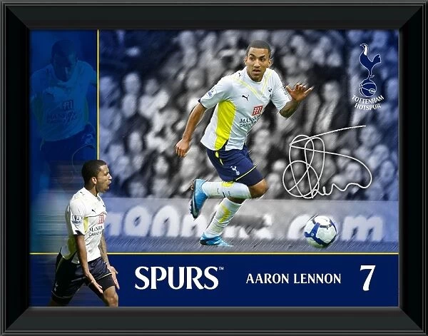 Aaron Lennon Tottenham Hotspur FC Framed Player Profile Print