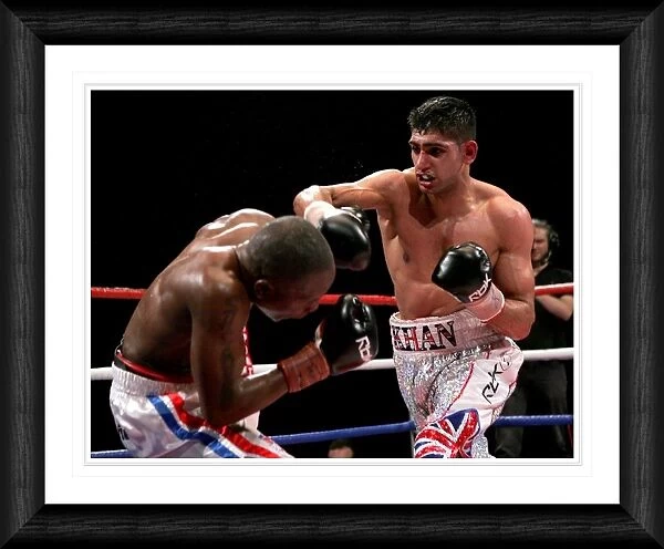 Amir Khan v Gairy St. Clair - Commonwealth Lightweight Title Fight 2008 Framed Print