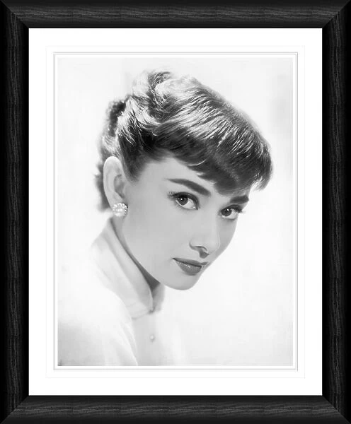 Audrey Hepburn Side Profile Framed Print