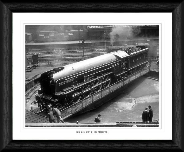 Cock of the North on Turntable Framed Print
