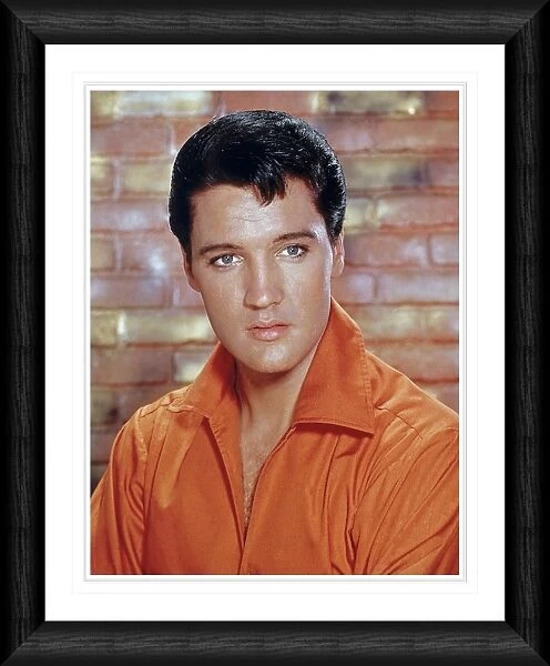 Elvis Presley Orange Shirt Portrait Framed Print