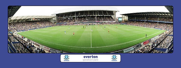 Everton FC Goodison Park Match Framed Desktop Panoramic Print