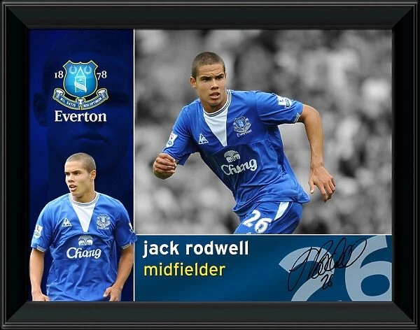 Everton FC Jack Rodwell Official Framed Player Profile Print