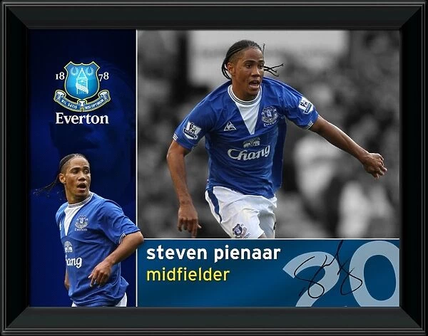 Everton FC Steven Pienaar Official Framed Player Profile Print