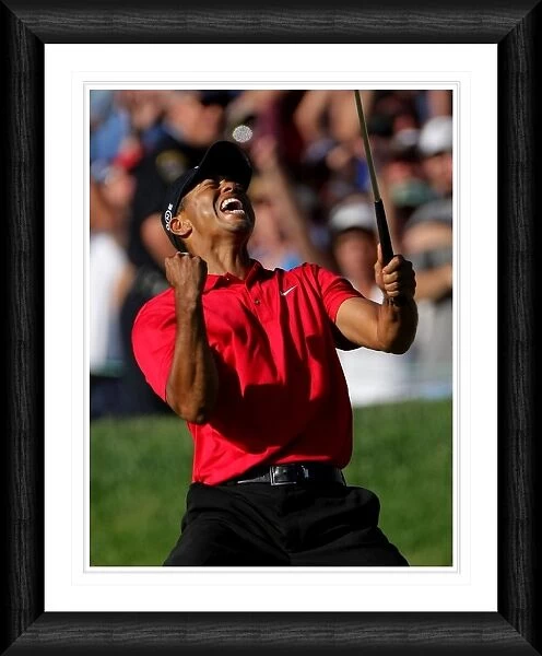 Tiger Woods Celebration Shot Framed Print