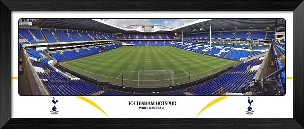 Tottenham Hotspur FC White Hart Lane Empty Day Behind Goal Framed Panoramic Print