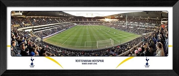 Tottenham Hotspur FC White Hart Lane Match Day Behind Goal Framed Panoramic Print