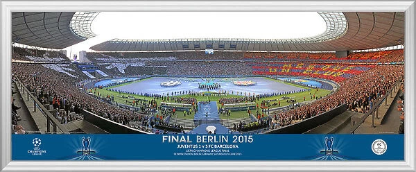 UEFA Champions League 2015 Final Framed Line Up Panoramic