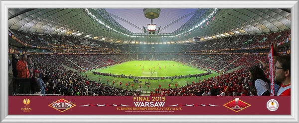 UEFA Europa League 2015 Final Behind Goal Framed Panoramic