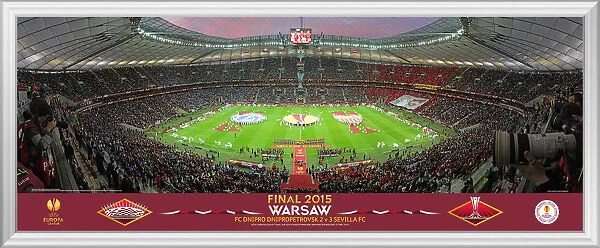 UEFA Europa League 2015 Final Line Up Framed Panoramic