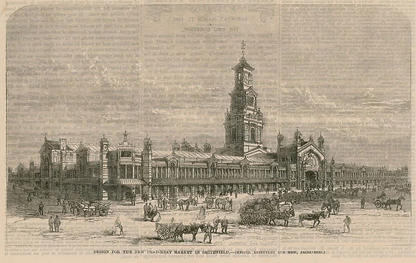 Design for the new dead-meat market in Smithfield (engraving)
