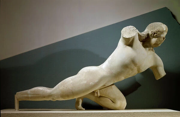Greek Art: 'Giant'Sculpture of the pediment of the Temple of