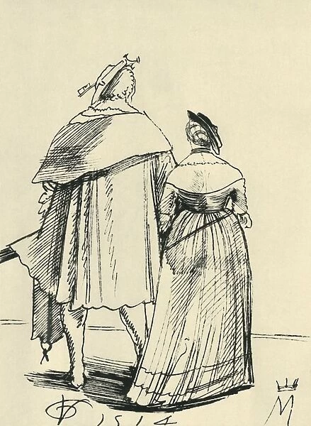 Couple out walking, 1514, (1943). Creator: Urs Graf