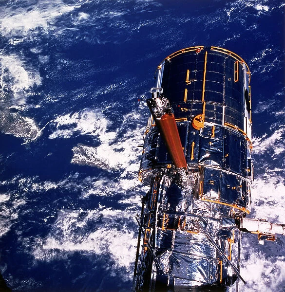 Hubble Space Telescope above the Earth