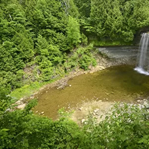 Canada, Ontario, Manitoulin Island. Kagawong River at Bridal Veil Falls. Credit as