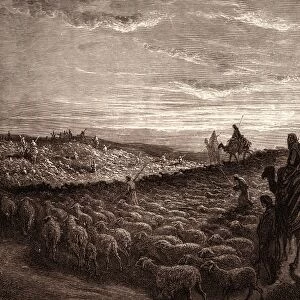 Abram, Abraham, Journeying into the Land of Canaan, by Gustave Dore. Dore, 1832 - 1883