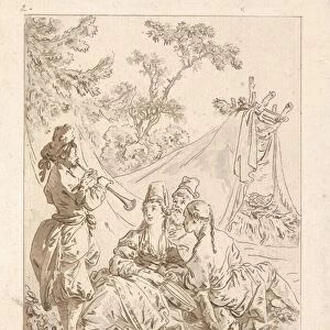 Le Joueur de Chalumeau 1770 Aquatint sheet 6 1 / 16 x 4 3 / 4