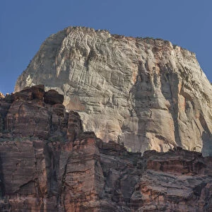 Great White Throne, a white sandstone mountain, Zion National Park, Utah