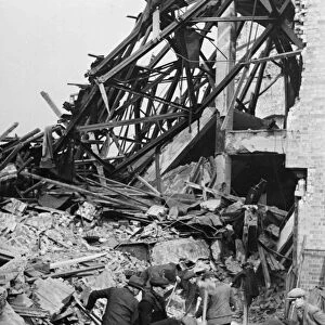 Devastation after another air raid on London. This picture is suggested to have