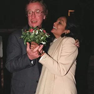 Michael Caine and wife arrive for film producer Michael Winners birthday party