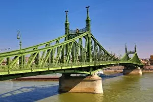 The Freedom Bridge, aka the Liberty Bridge, over the River Danube in Budapest, Hungary