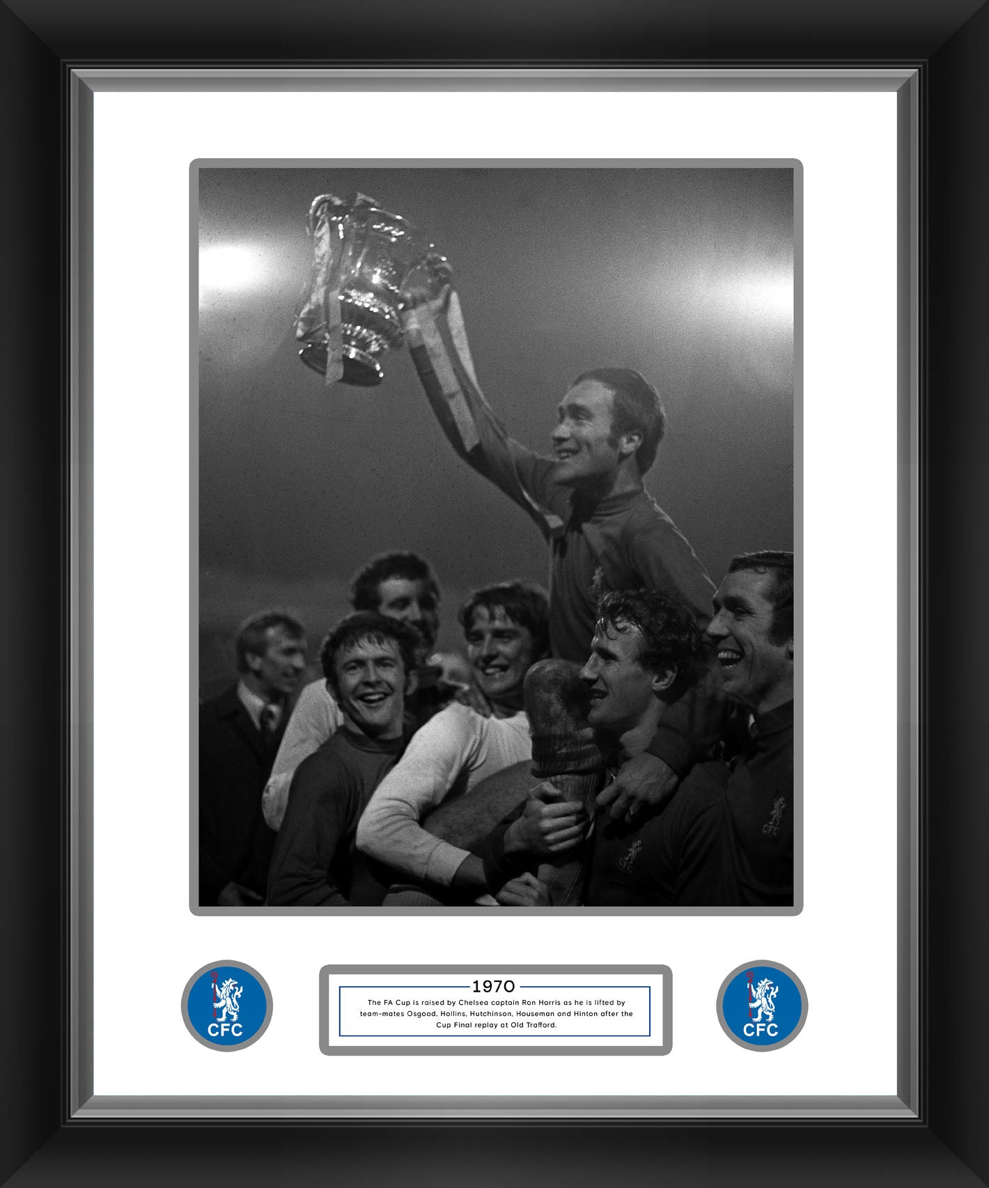 Chelsea Ron & Team FA Cup 1970 Celebration Framed Print - 16x20