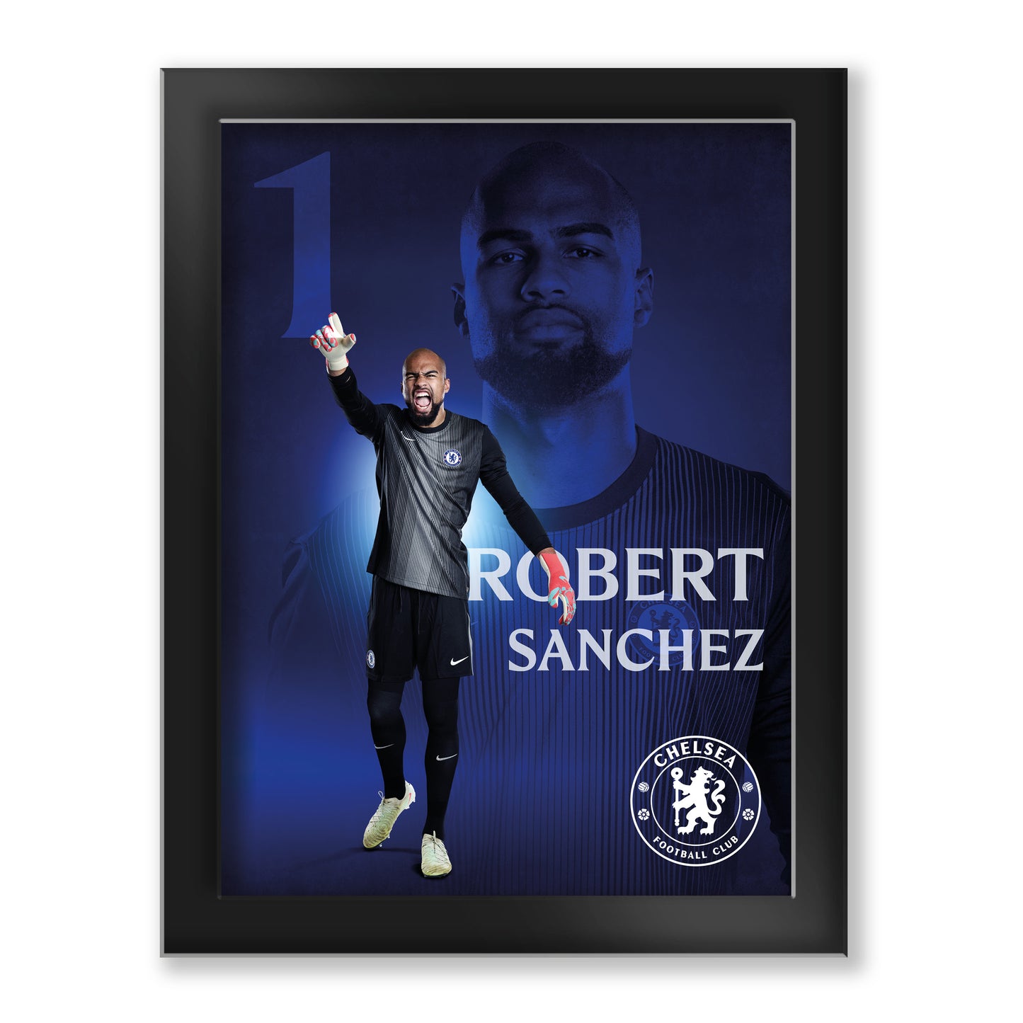 Chelsea Robert Sanchez 2025-26 Tempered Glass Framed Print - 6 x 8