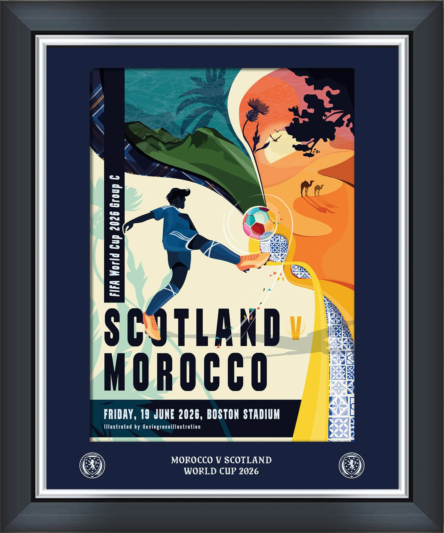 Scotland World Cup Squad Vs MOROCCO Poster Mounted Print - 20 x 16