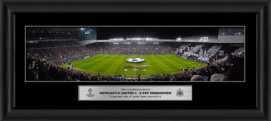 Newcastle United v PSV Eindhoven Panoramic Framed Print - 20