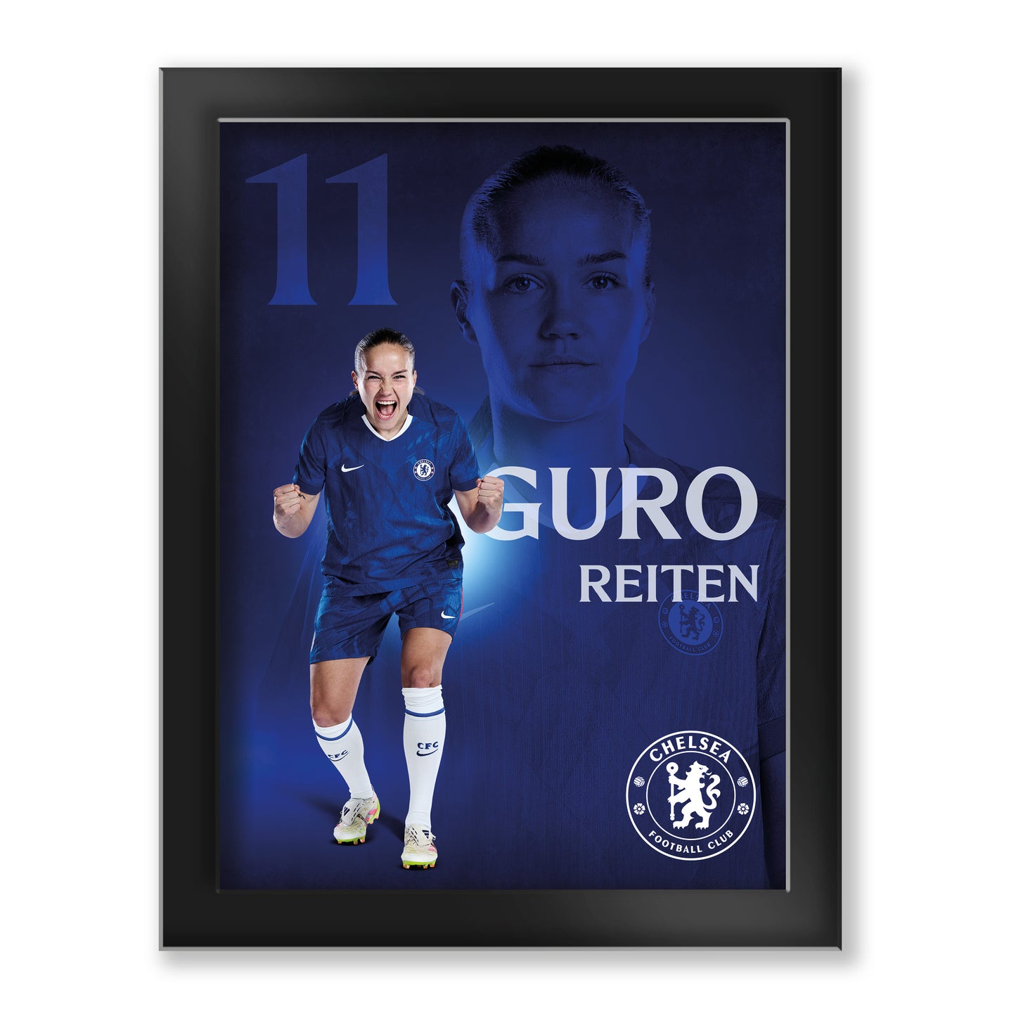 Chelsea Guro Reiten 2025-26 Tempered Glass Framed Print - 6 x 8