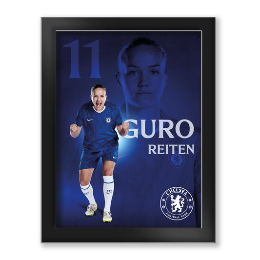 Chelsea Guro Reiten 2025-26 Tempered Glass Framed Print - 6 x 8