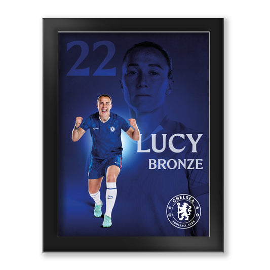 Chelsea Lucy Bronze 2025-26 Tempered Glass Framed Print - 6 x 8