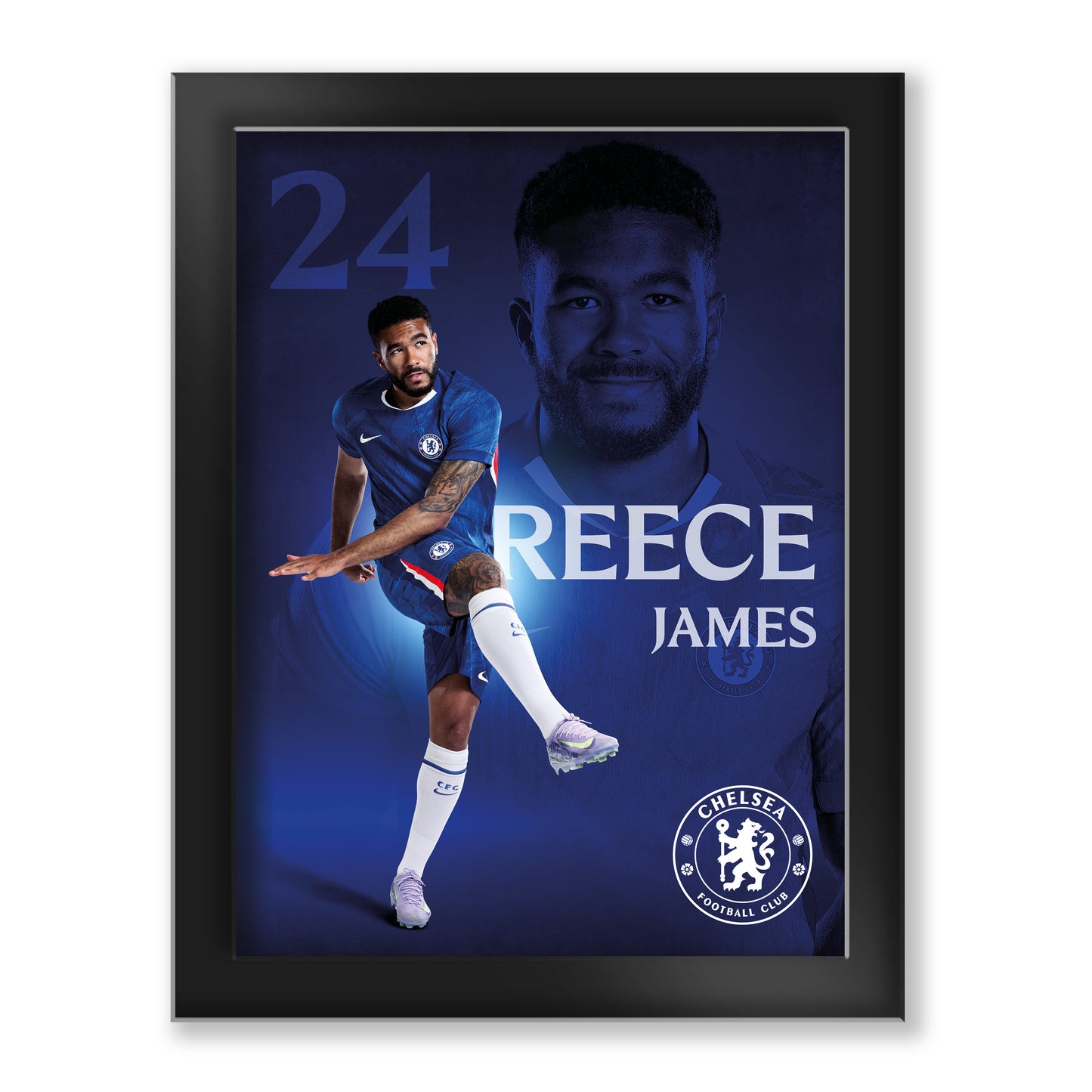Chelsea Reece James 2025-26 Tempered Glass Framed Print - 6 x 8