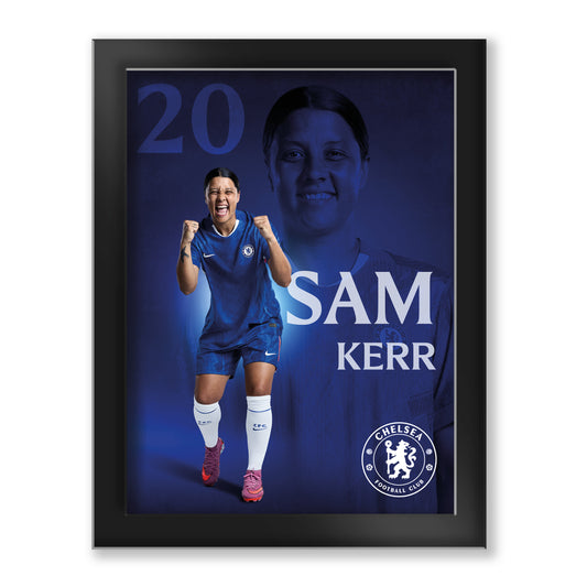 Chelsea Sam Kerr 2025-26 Tempered Glass Framed Print - 6 x 8