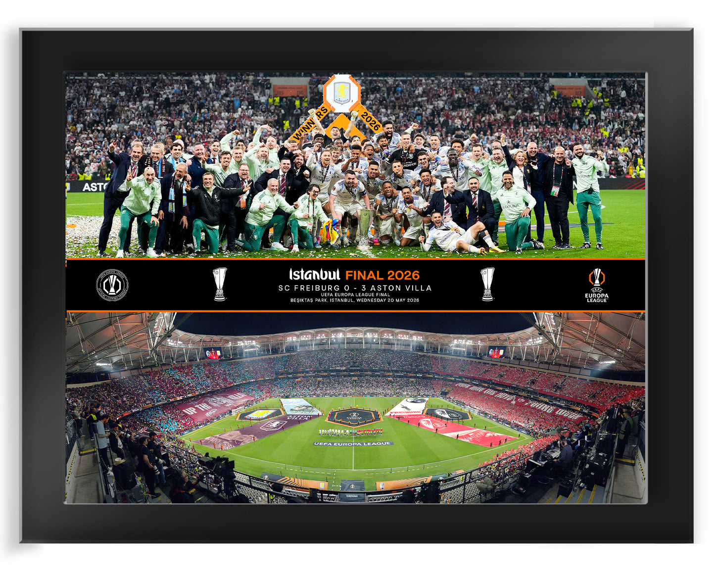 UEFA 2026 Europa League Final - Beşiktaş Park, Istanbul - 8x6 Tempered Glass Celebration Montage