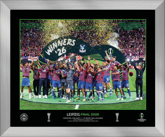UEFA 2026 Conference League Final - Leipzig, Germany - 20x16 Winners Framed Cup Lift