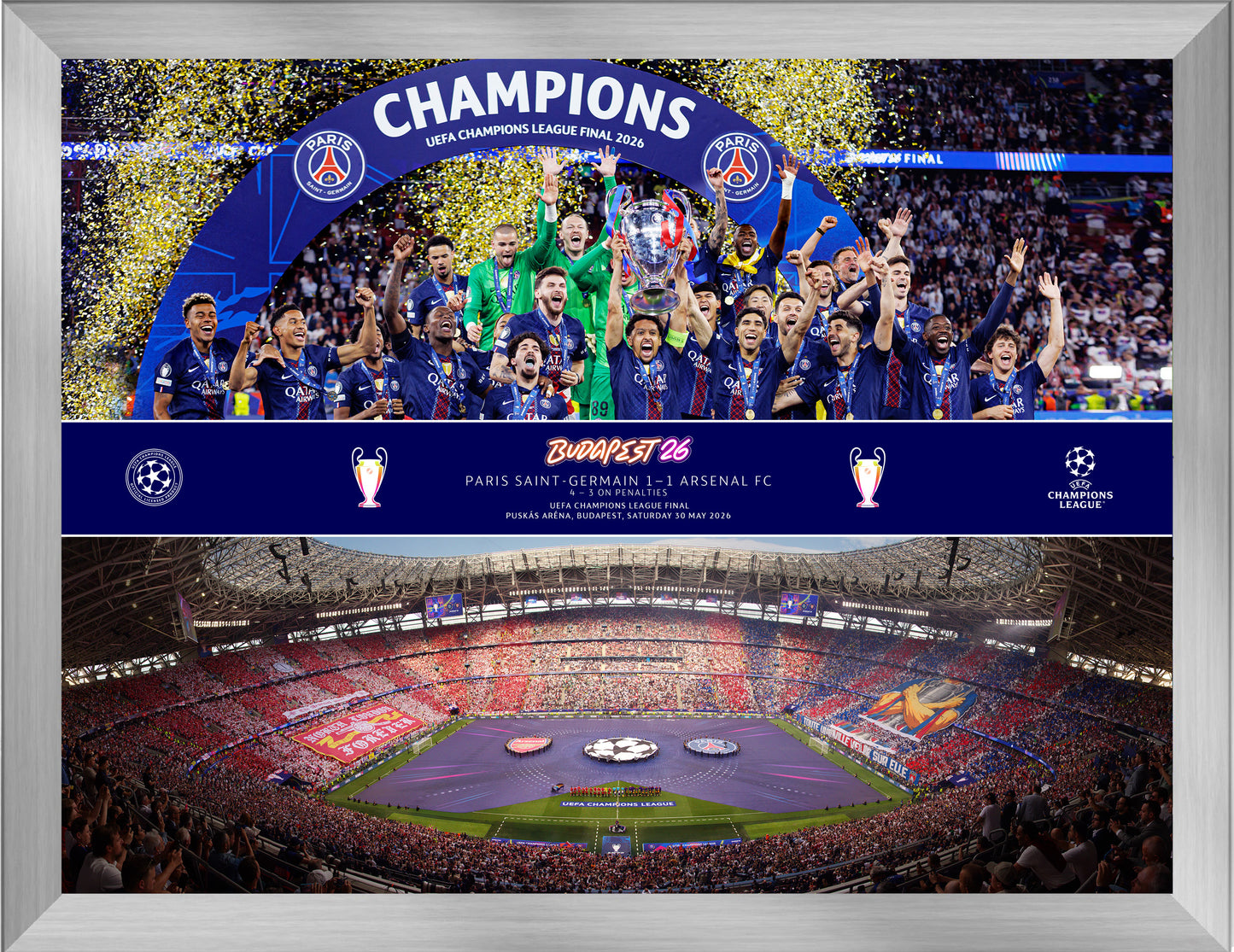UEFA 2026 Champions League Final - Budapest, Hungary - 16x12 Celebration Montage