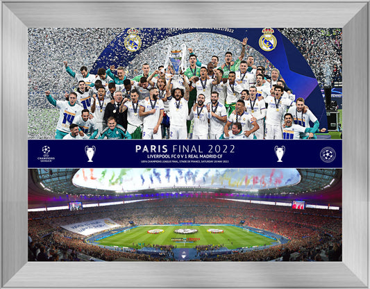 UEFA Champions League 2022 Final Celebration Montage Framed Print - 16 x 12