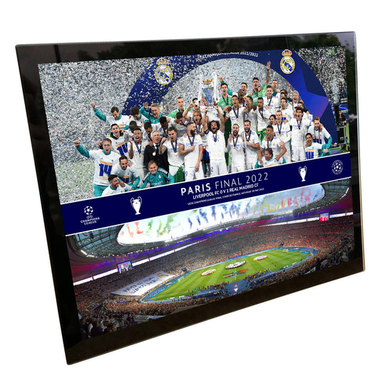 UEFA Champions League 2022 Final Montage Print - Tempered Glass Frame - 8 x 6