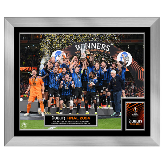 UEFA Europa League 2024 Final Winners Cup Lift Framed Print - 20 x 16