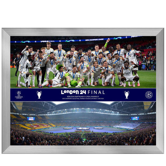 UEFA Champions League 2024 Final Celebration Montage Framed Print - 16 x 12