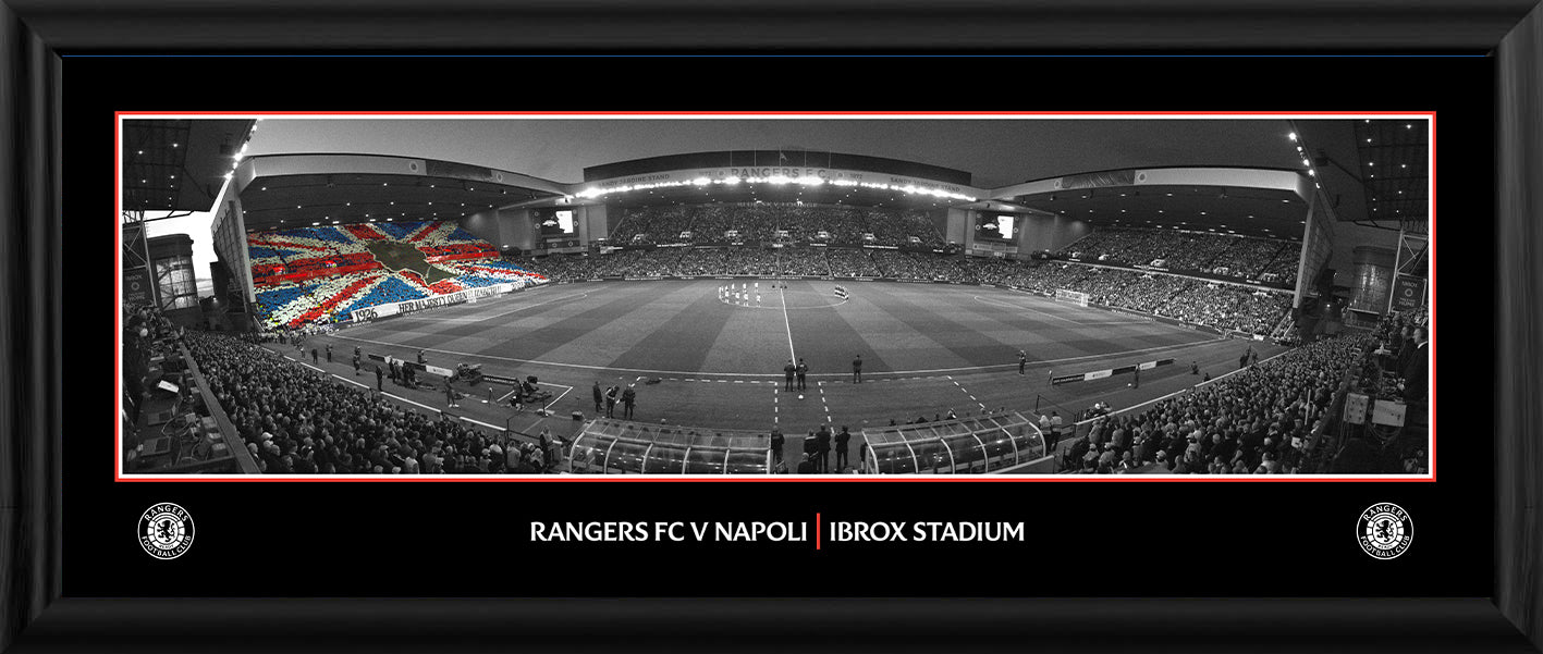Best Seller 30x11" Ibrox Salutes Queen Elizabeth II Panoramic Frame