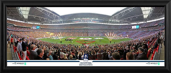2015 FA Cup Final Line Up Framed Panoramic