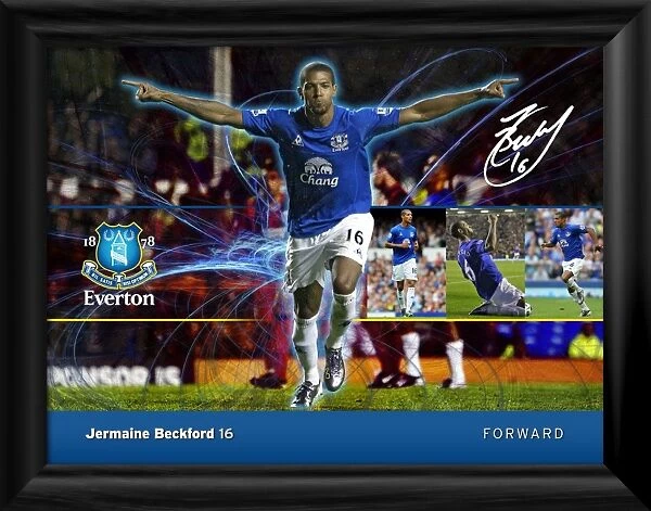 Everton FC - Jermaine Beckford Player Profile Framed Print