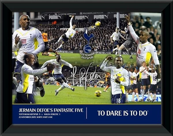 Jermaine Defoes Fantastic Five Tottenham Hotspur FC Framed Montage Print