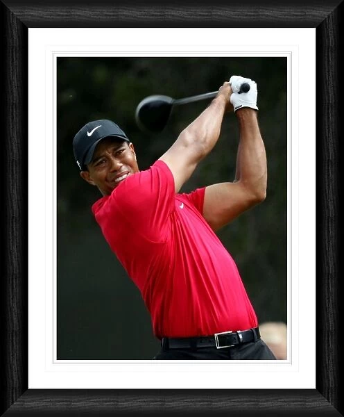 Tiger Woods Drive Shot Framed Print